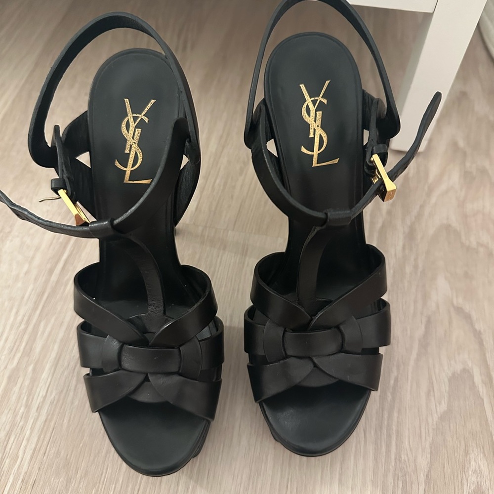YSL platform heels